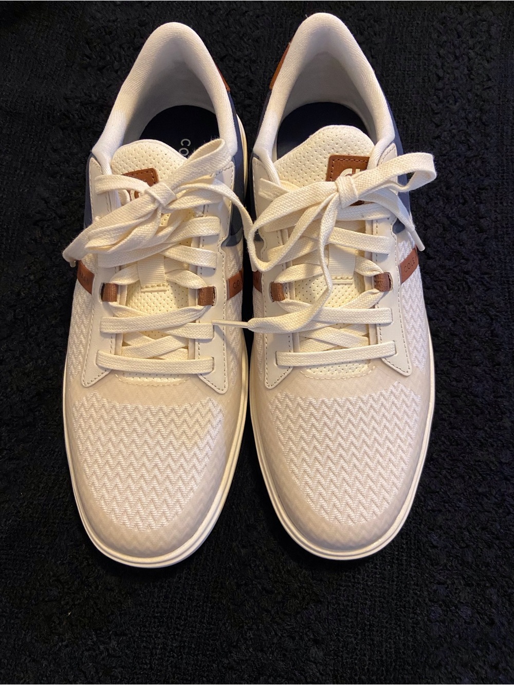 Cole Haan White Sneakers with Tan Accents